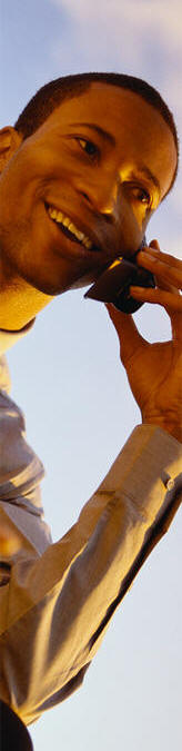 Young male with cell phone